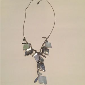 Silver and violet jennifer lopez necklace